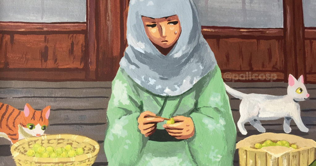 額装イラスト「たまには休めよ」一部拡大01