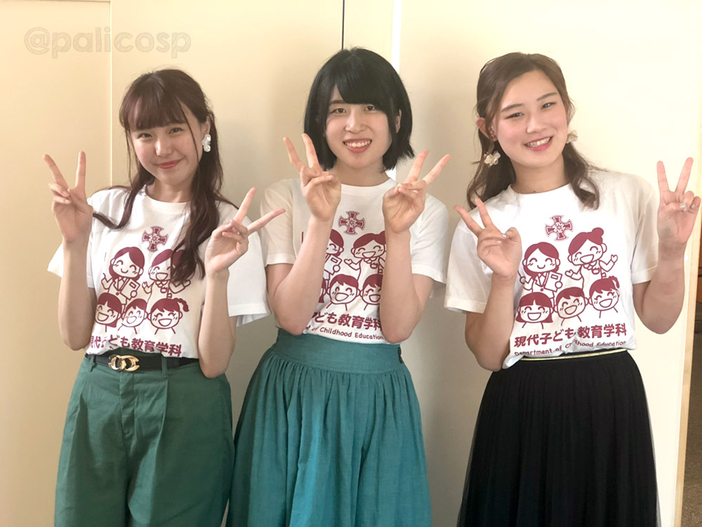 金城学院大学様Tシャツ着用画像