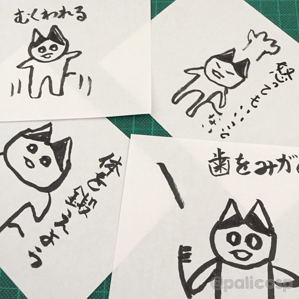 パートナーが描いたネコトバ