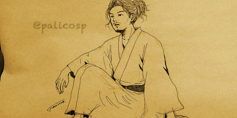 侍イラスト落書き