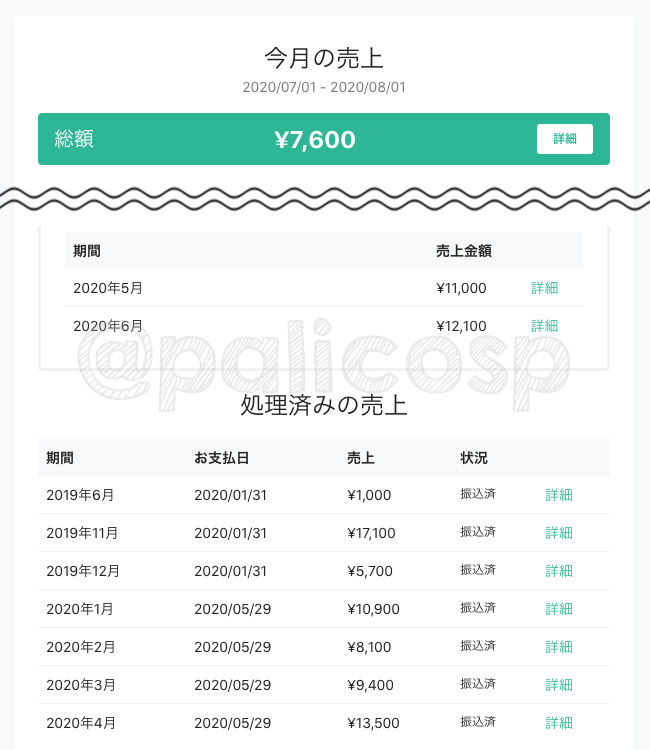 note売上管理画面