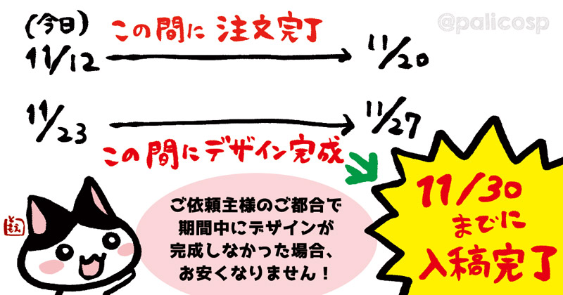 年賀状・早割スケジュール